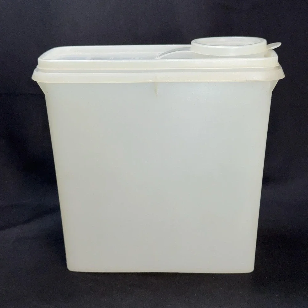 Tupperware Cereal Keeper Container Flip-Top Pour Spout Clear Plastic Storage USA